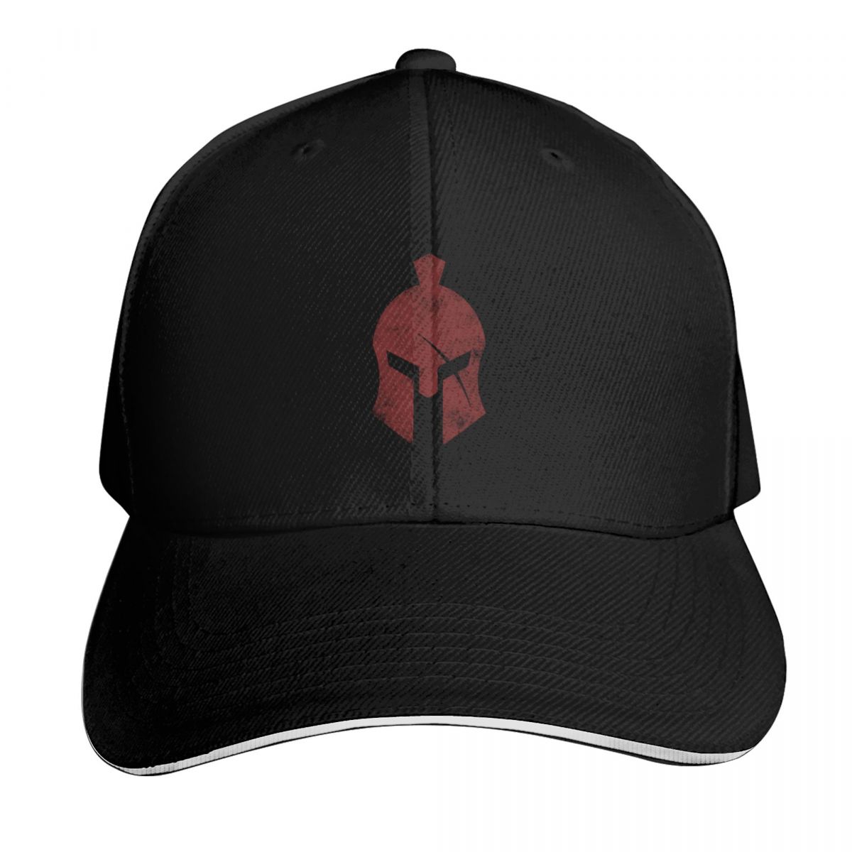 Baseball Cap Structured - スパルタ戦士のシンプルなロゴが入った野球帽。6パネル構造で、日差しを遮る効果のあるUPF50+の素材を使用。通気性の良いメッシュ素材の裏地。