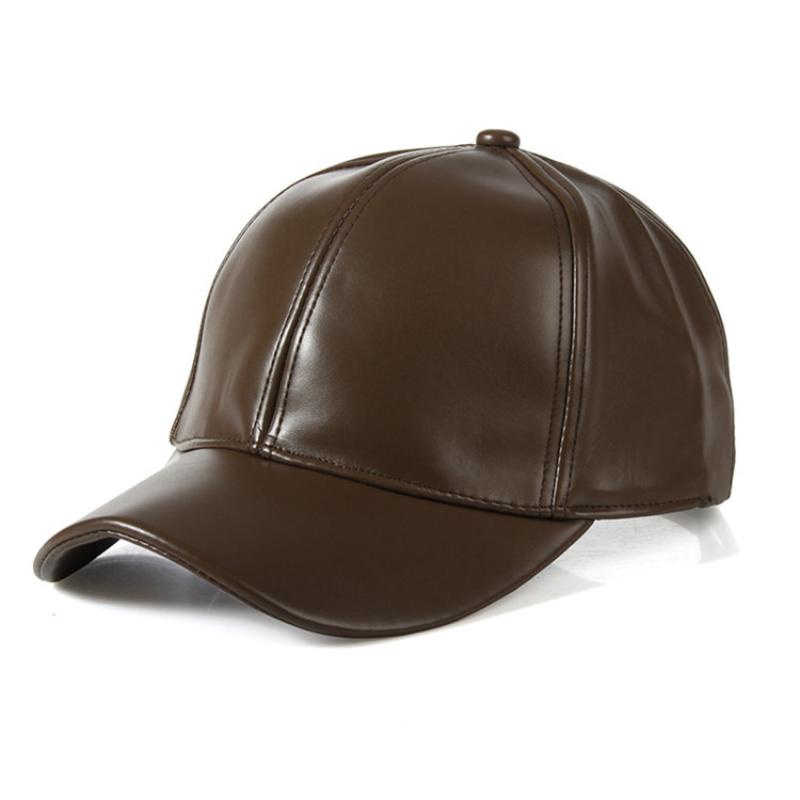 1PC ユニセックス 無地 メンズ レディース 野球帽 PU - Baseball Cap Structured のレビューと価格