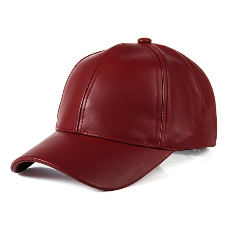 1PC ユニセックス 無地 メンズ レディース 野球帽 PU - Baseball Cap Structured のレビューと価格
