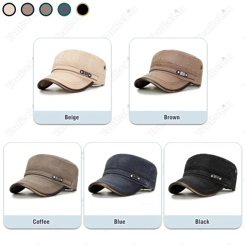 ウォッシュ加工のダメージ加工を施したレザートリム付きフラット - Dad Hat Cotton のレビューと価格
