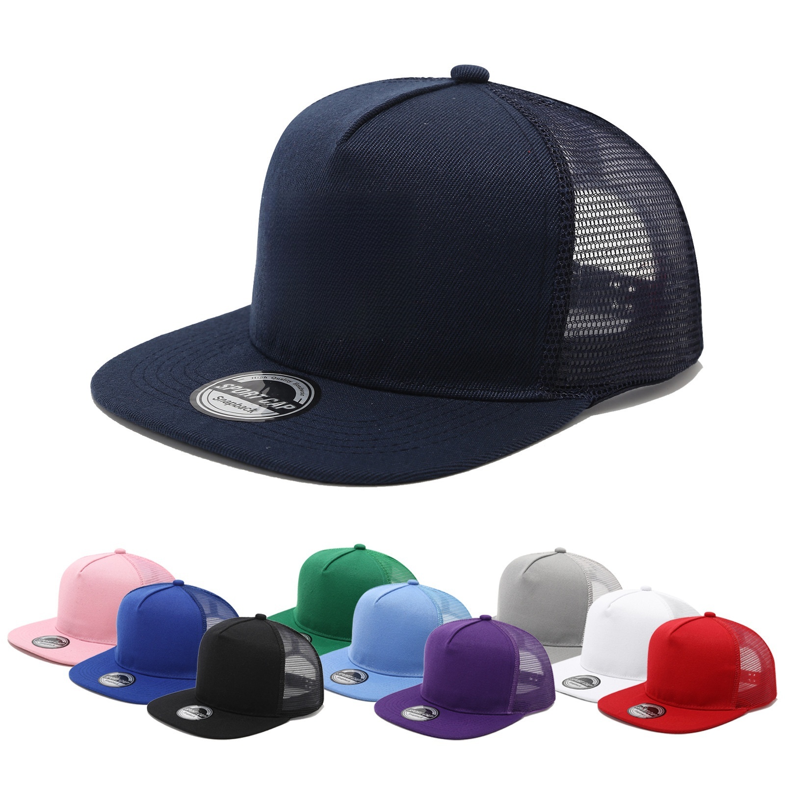 新しいヒップホップバックメッシュ野球帽男性女性パーソナライズ - Trucker Cap Mesh のレビューと価格