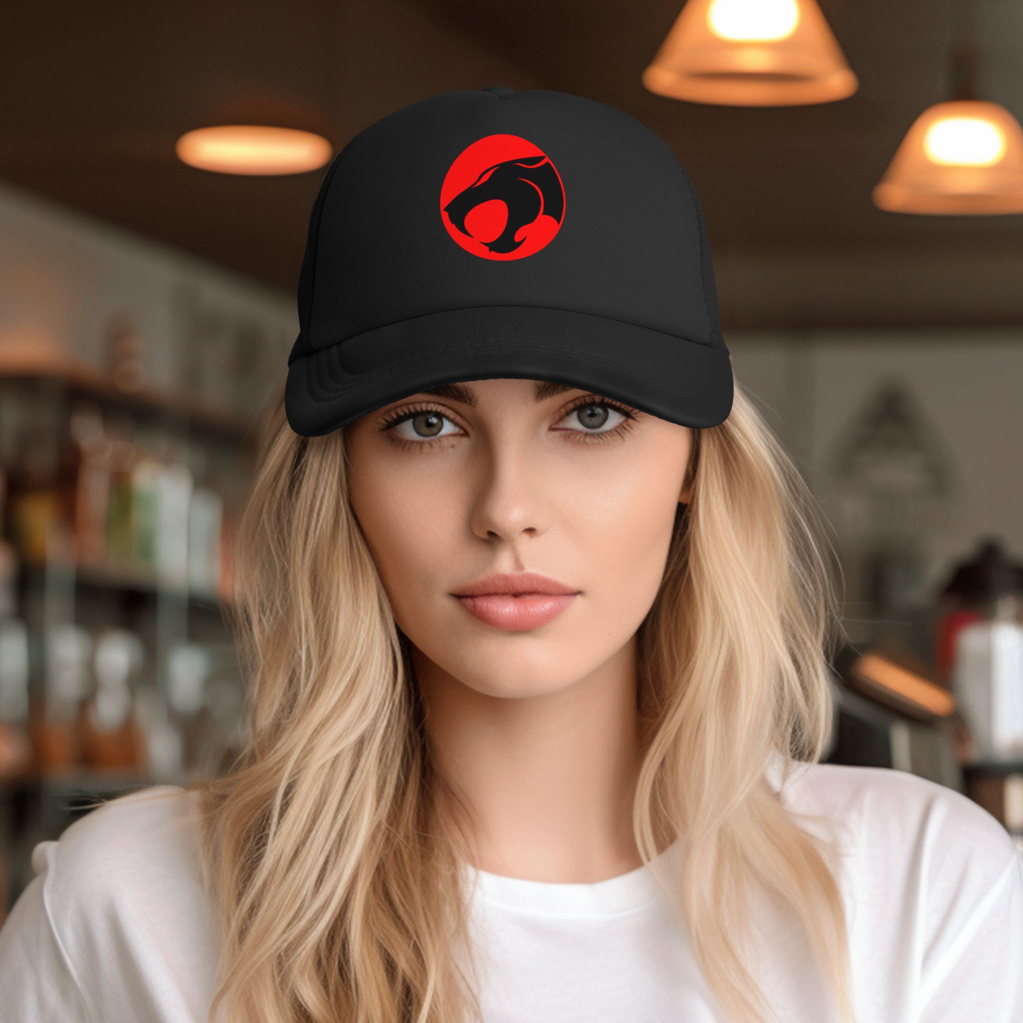 80年代クールライオントラッカーキャップユニセックスタンダー - Trucker Cap Mesh のレビューと価格