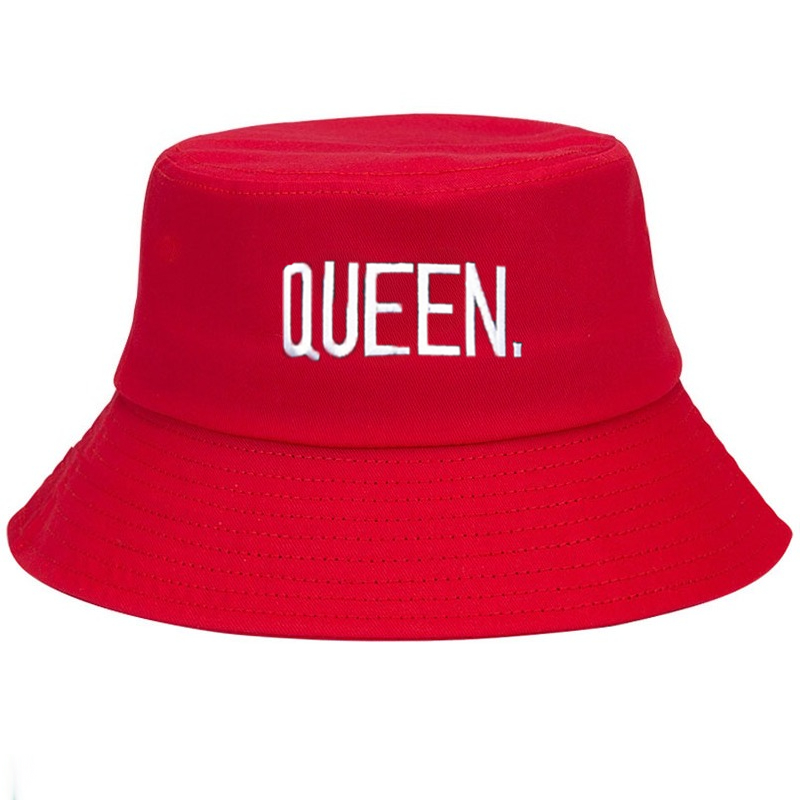 カスタマイズ可能なクイーン刺繍入りバケットハット、ニューカッ - Bucket Hat Cotton のレビューと価格