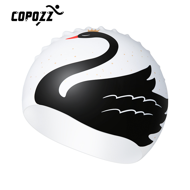 パターン大人の水泳キャップ男性女性ロングヘア防水水泳プールキ - Swim Hat Silicone のレビューと価格